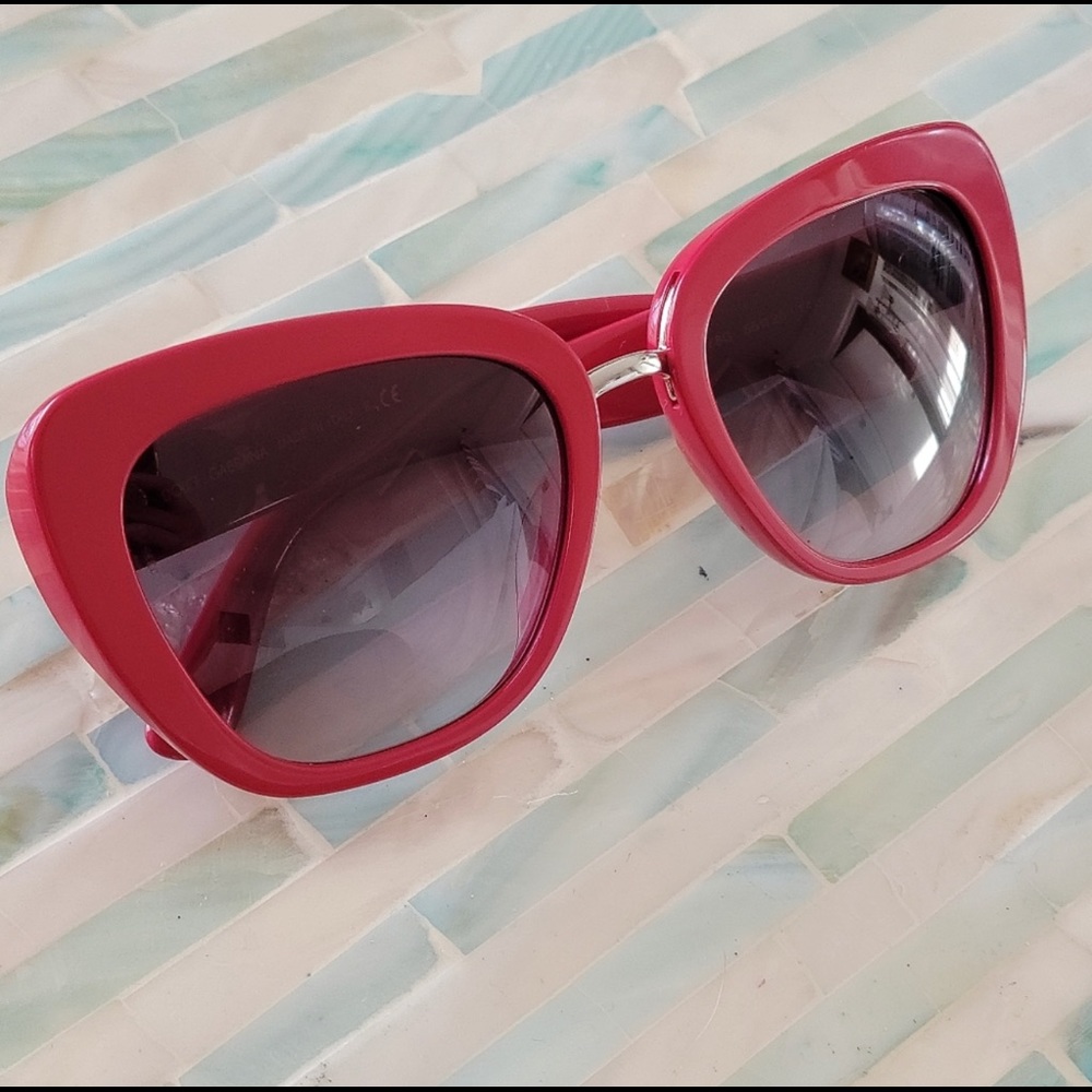 Dolce & Gabbana Red Cat Eye Sunglasses